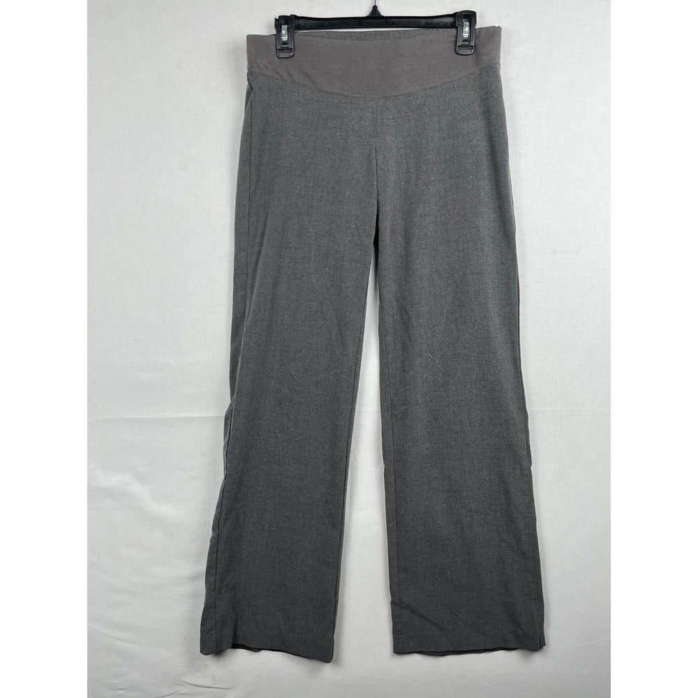 Three Seasons Maternity Dress Pants Gray Wide Leg Stretch Waist Size S
